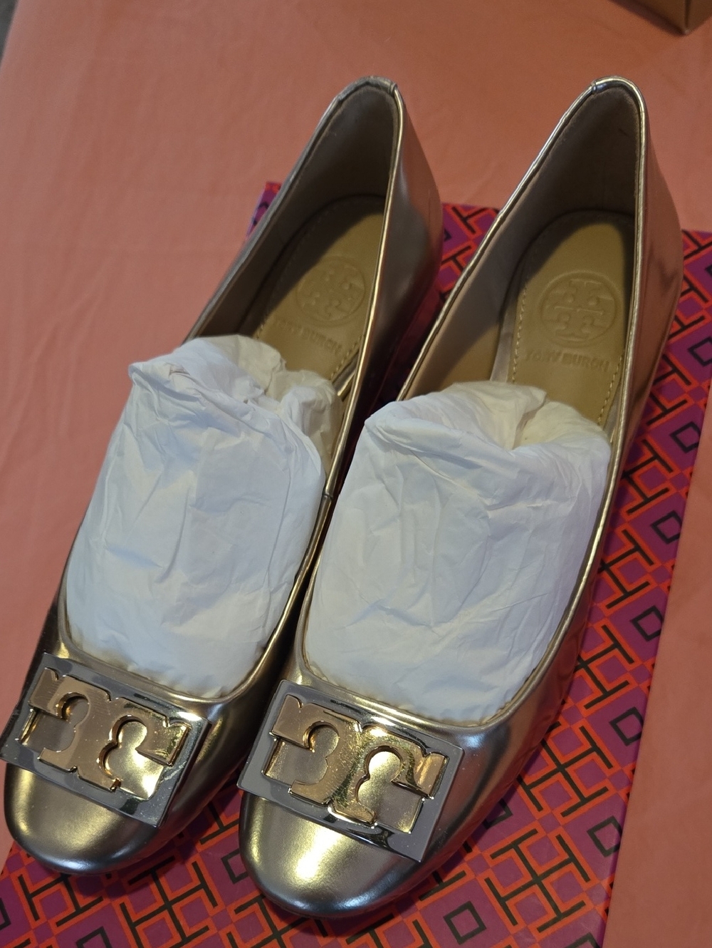 Tory Burch Metallic GOLD Pumps